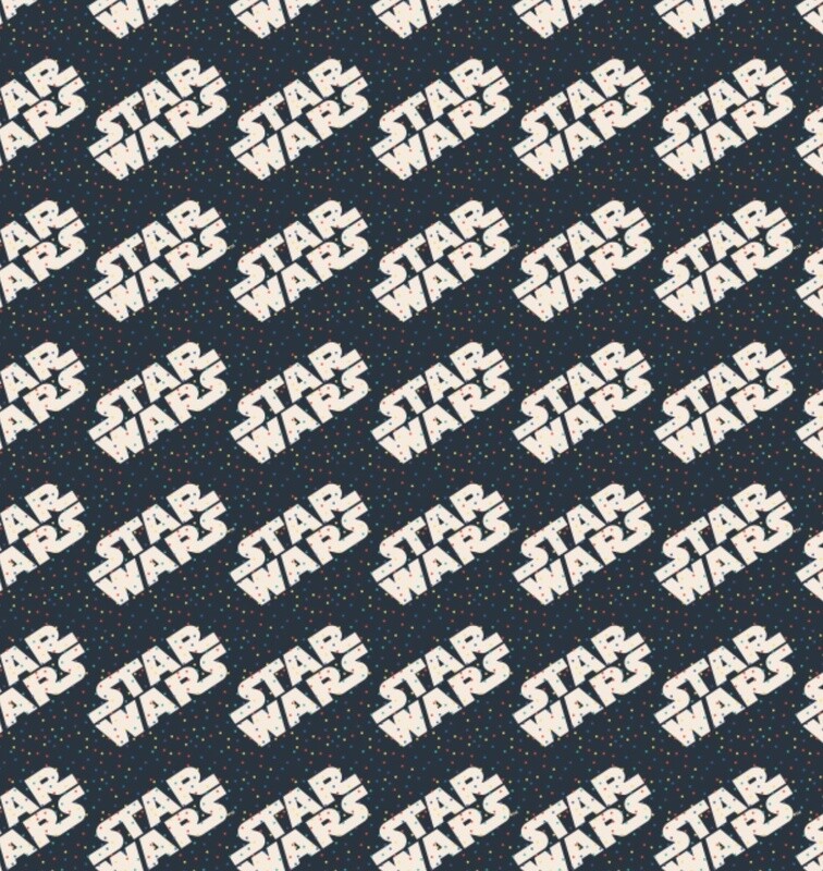 STAR WARS - Logo Rainbow - Cotton - By Metre