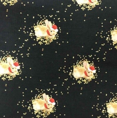Bunnies Christmas - Jersey - 100% Cotton - Oeko-Tex Standard 100 - From 0.5 Metre