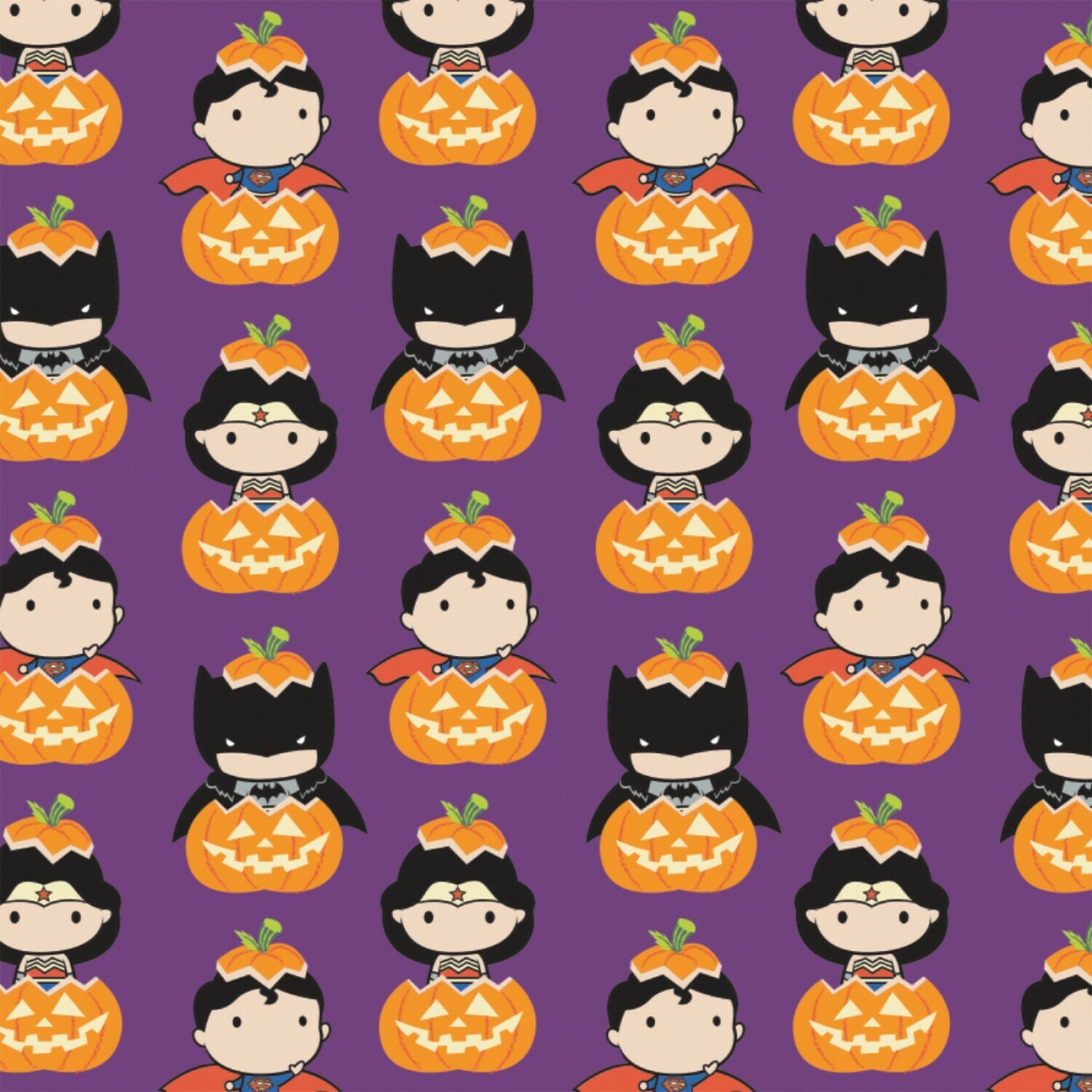 DC COMICS Halloween Purple - Cotton - By Metre