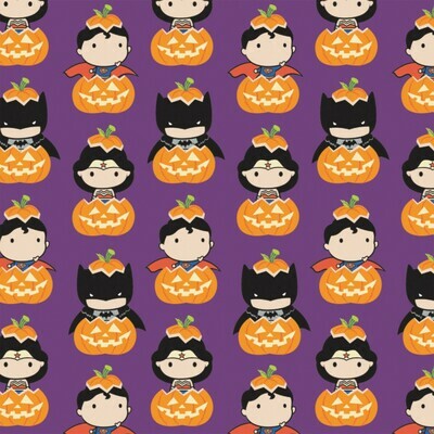 DC COMICS Halloween Purple - Cotton - By Metre