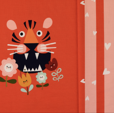 Lion Red - Jersey Fabric - Oeko-Tex Standard 100  - 70 cm