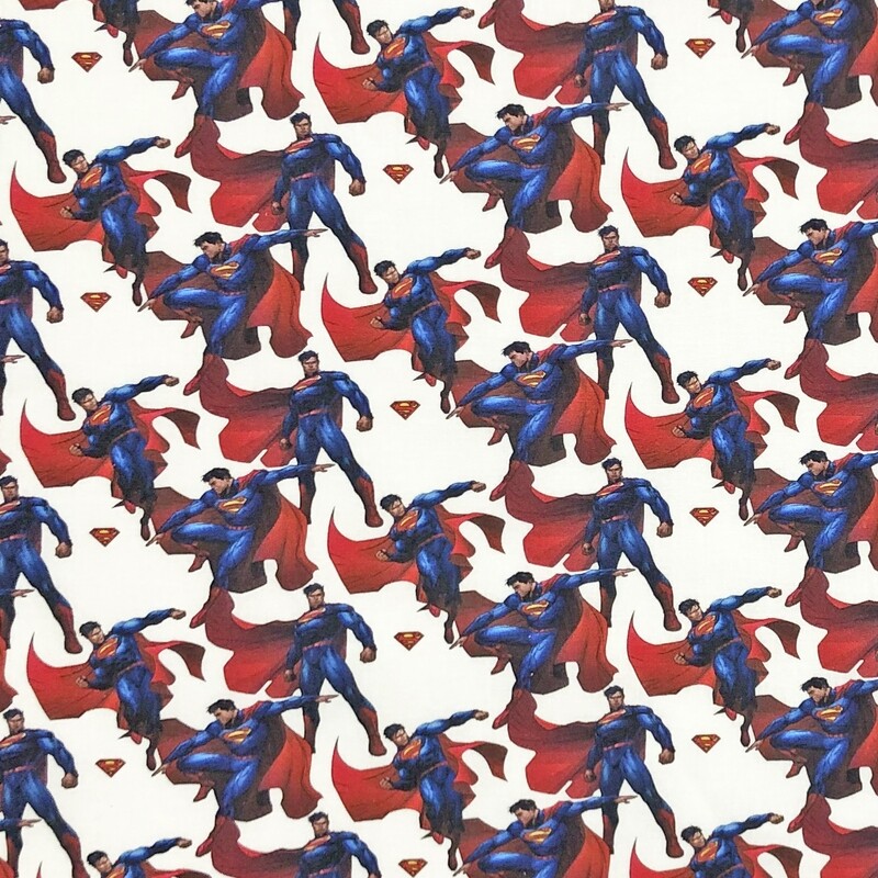 DC COMICS SUPERMAN - Cotton - From 0.5 Metre