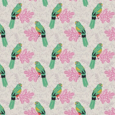 Parrots Grey - Cotton - From 0.5 Metre