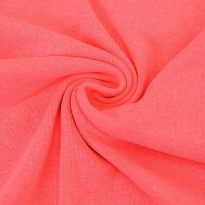 Cuff Ribbing - Neon Pink - Knit Jersey Fabric - From 0.5 Metre