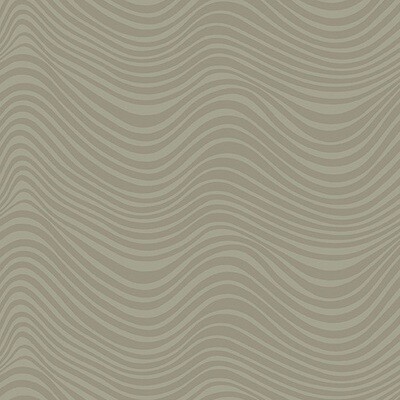 Waves Khaki - Stealth by Libs Elliott - Cotton - By Metre