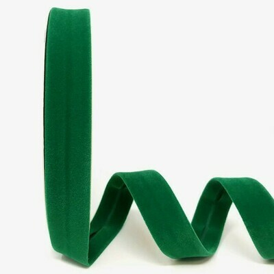 Green Velvet 18 mm Bias Binding - By Metre