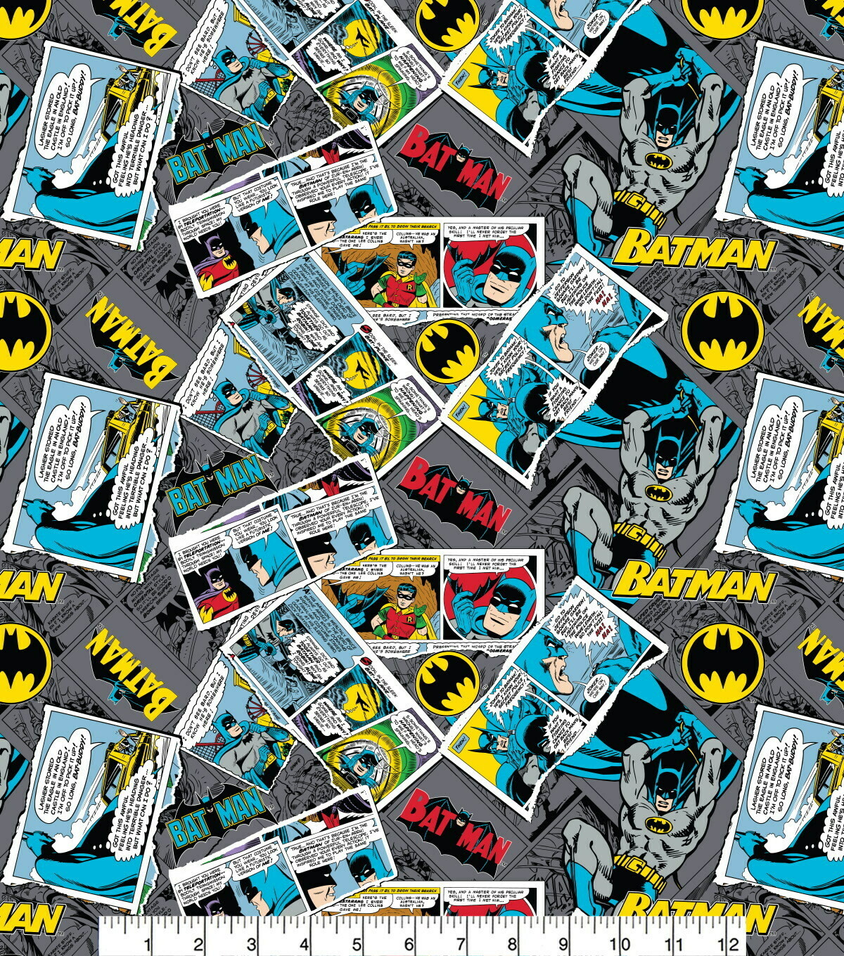 DC COMICS - Batman Collage - Cotton - END BOLT 260 CM X 110 CM