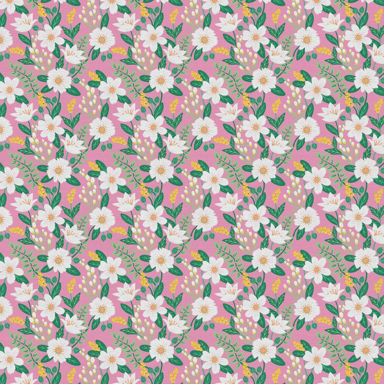 Floral Pink - Cotton - From 0.5 Metre