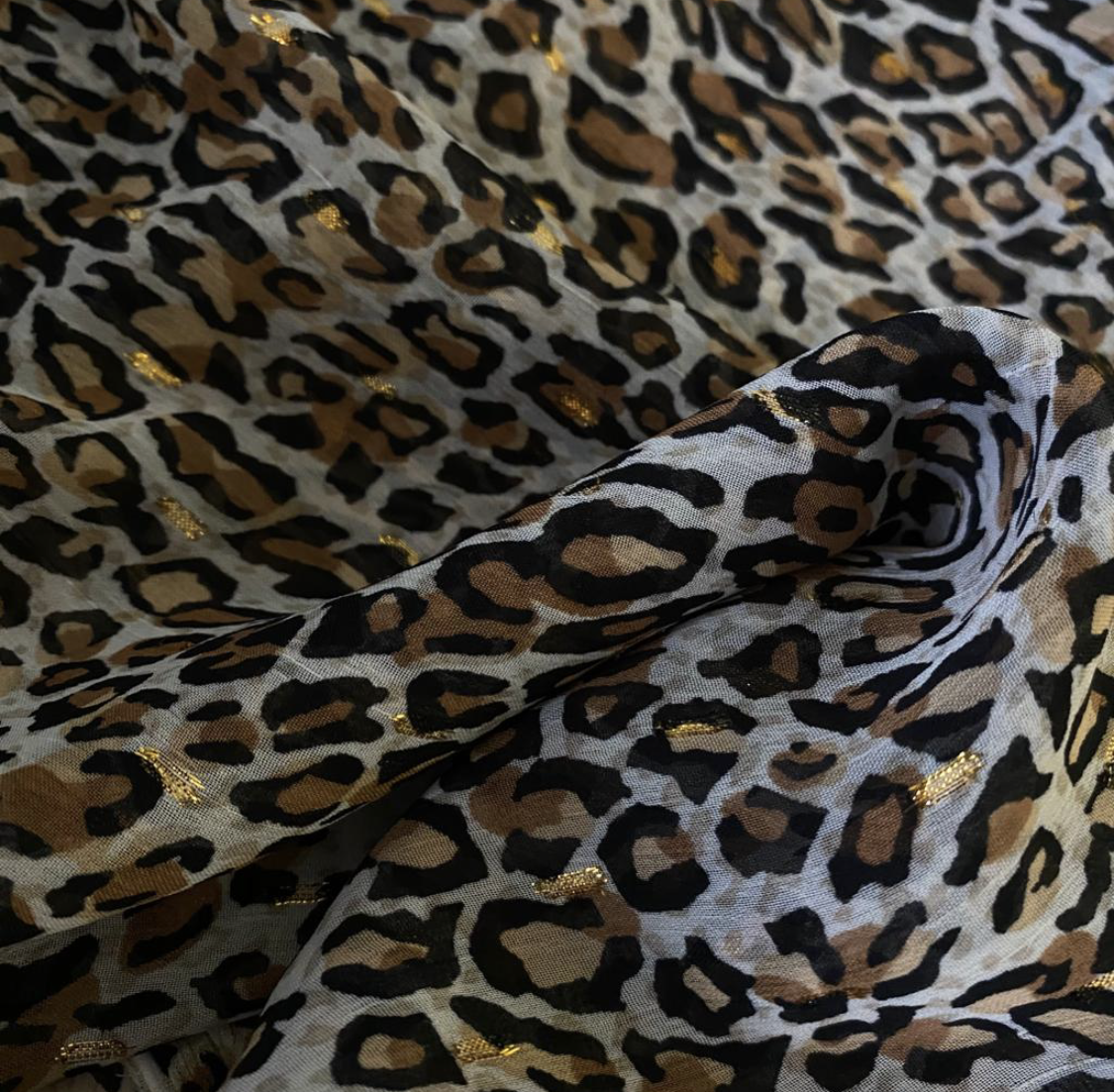 Animal Print - Chiffon - Polyester Fabric - By Metre