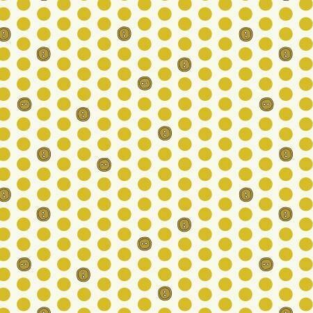 Buttons Gold - Cotton -  REMNANT 160 CM X 110 CM