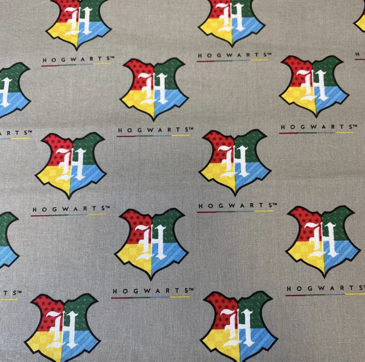 HARRY POTTER - Houses Multi Grey - Cotton - By Metre