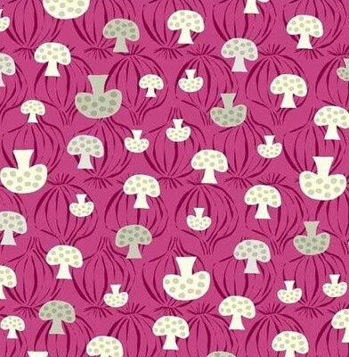 Mushrooms Pink - Cotton - From 0.5 Metre