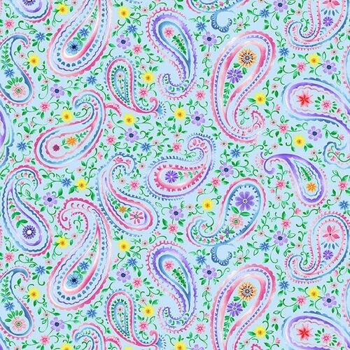 Paisley Blue - Cotton - From Fat Quarter