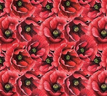 Poppies Packed - Cotton - From 0.5 Metre