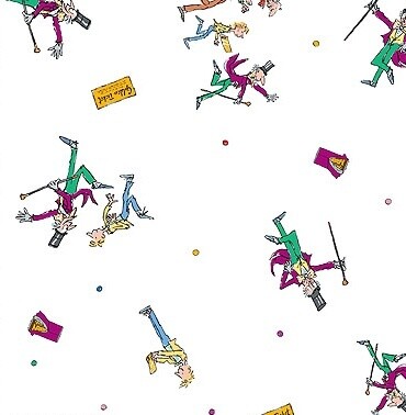 Charlie &amp; the Chocolate Factory White - Cotton - By Metre