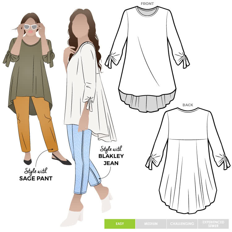 Oakley Tunic - Pattern by Style Arc - Sizes 4 to 16