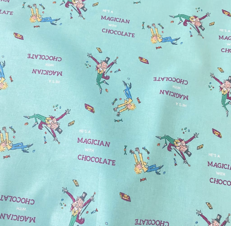 Charlie &amp; the Chocolate Factory Blue - Cotton - By Metre