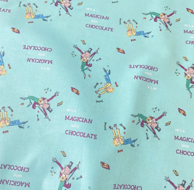 Charlie &amp; the Chocolate Factory Blue - Cotton - From Fat Quarter