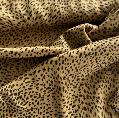 Animal Print Mustard - Viscose Dress Fabric - END BOLT 150 CM X 140 CM