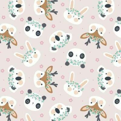 Animal Menagerie Pink - Cotton - From Fat Quarter