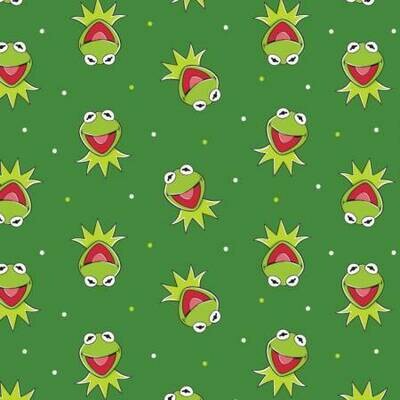 Kermit the Frog Green - Cotton - END BOLT 20 cm x 110 cm