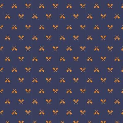 Guitars Crossed Navy Blue - Cotton - From Fat Quarter