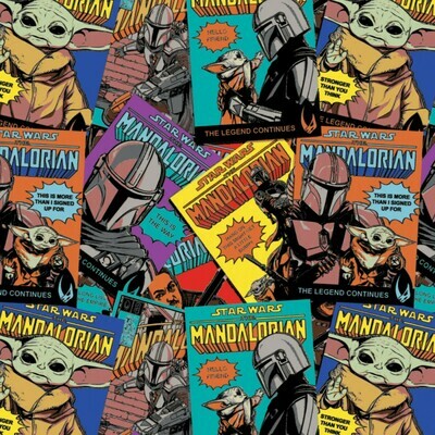 Star Wars - Mandalorian Poster - Cotton - END BOLT 46 cm x 110 cm