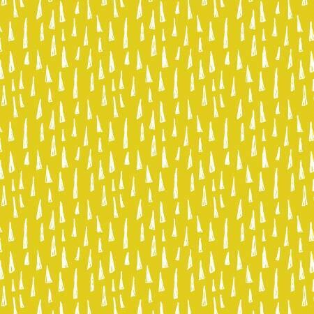 Dashes Yellow - Cotton - From 0.5 Metre