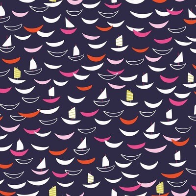 Boats Blue - Cotton - From Fat Quarter