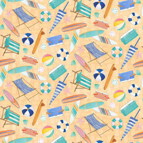Beach Images Sand - Cotton - From Fat Quarter