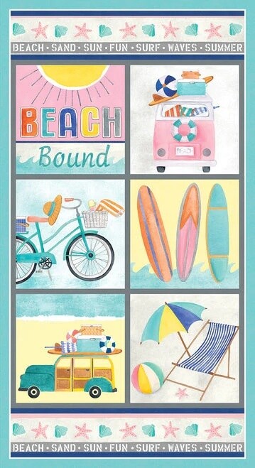 Beach Seaside - Cotton - Panel