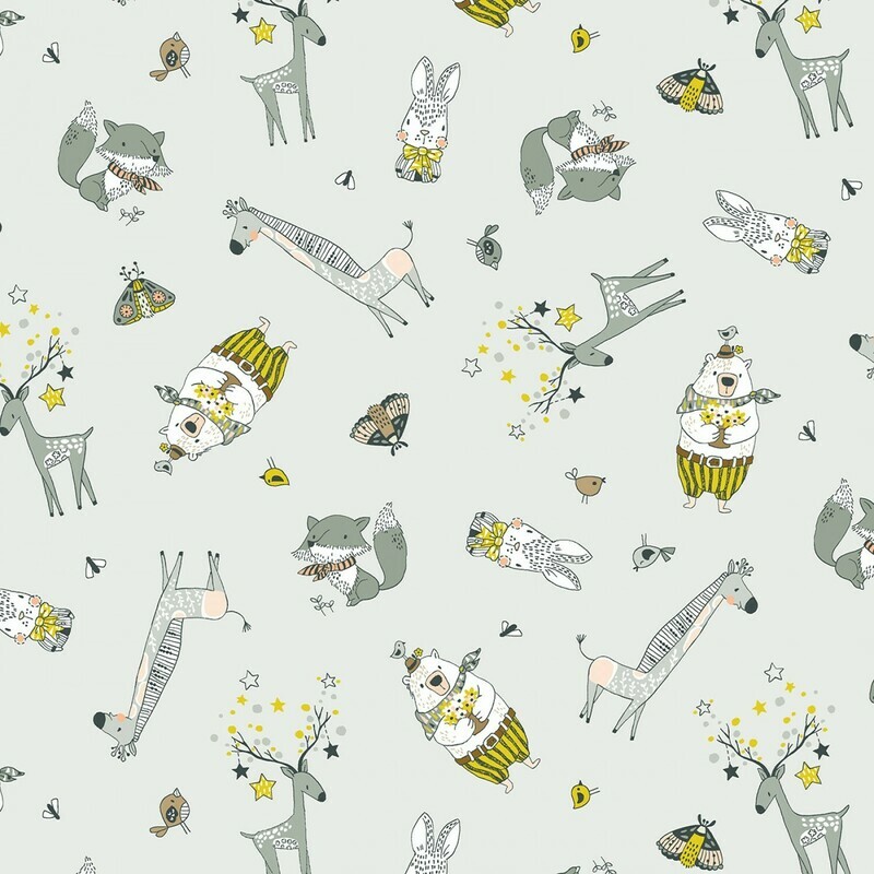Nursery Grey - Cotton -  By Metre