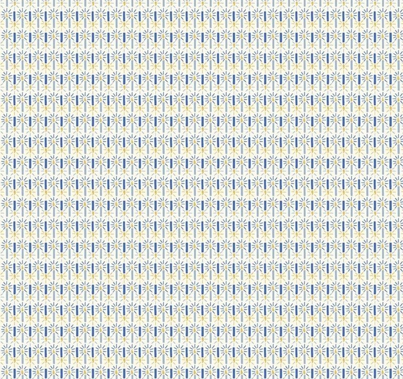 LIBERTY - Candles Blue - Merry &amp; Bright Collection - Cotton - REMNANT 200 CM X 110 CM
