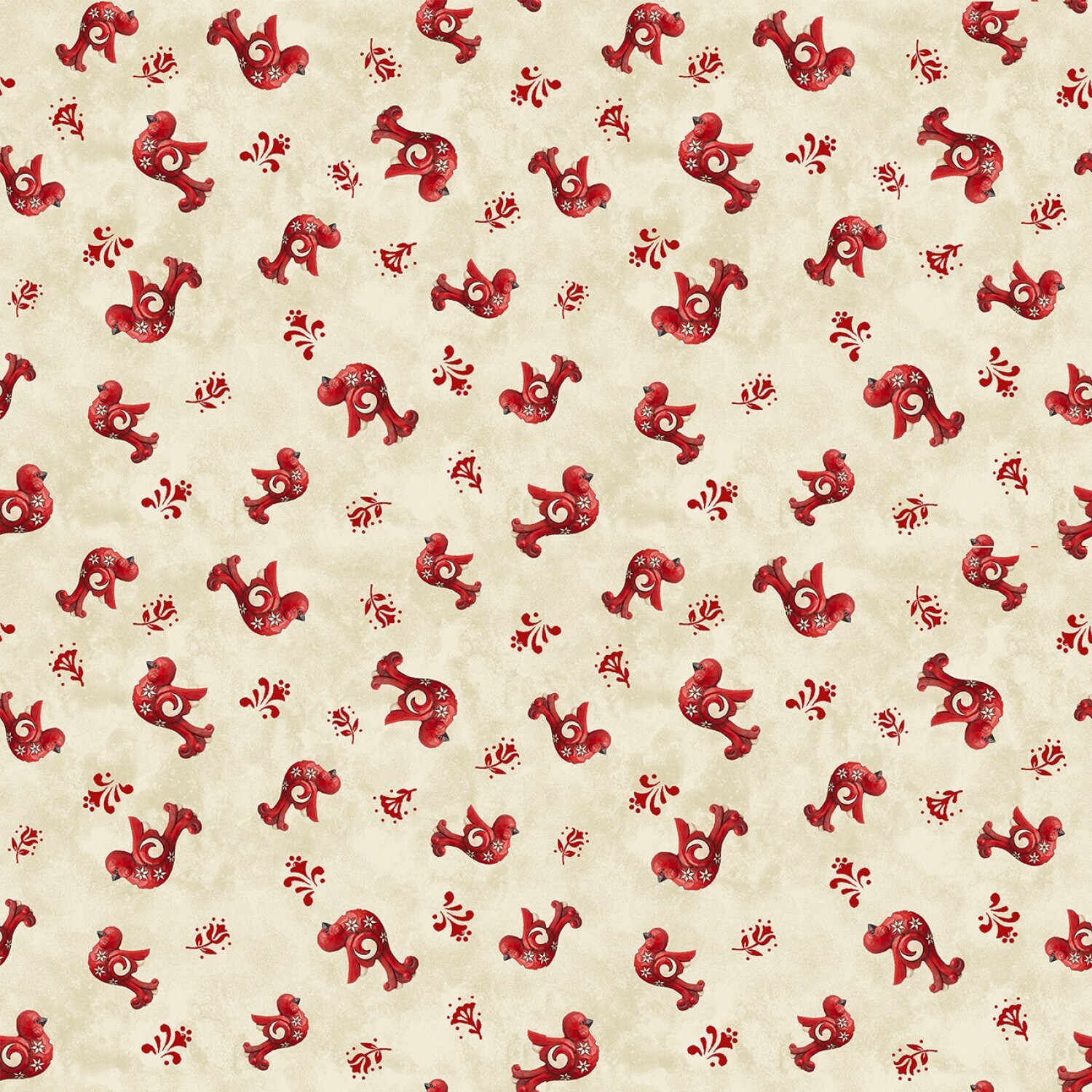 Scandi Birds Christmas by Jim Shore - Cotton - From Fat Quarter