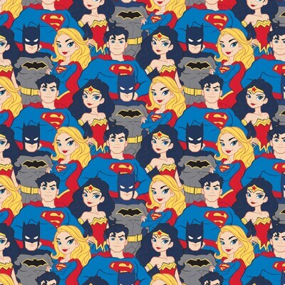 DC COMICS - Justice League Heroes - Cotton - By Metre