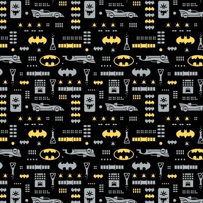 DC COMICS - Batman Black - Cotton - END BOLT 300 CM X 110 CM