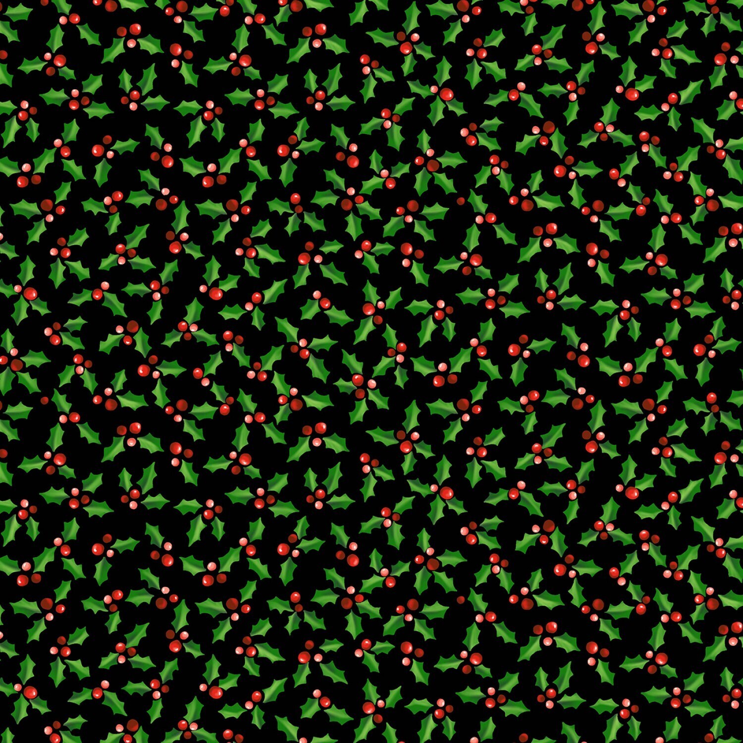 Holly Black - Cotton - By Metre