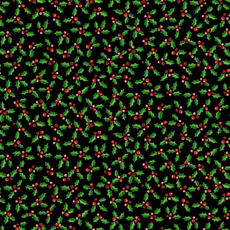 Holly Black - Cotton - From Fat Quarter
