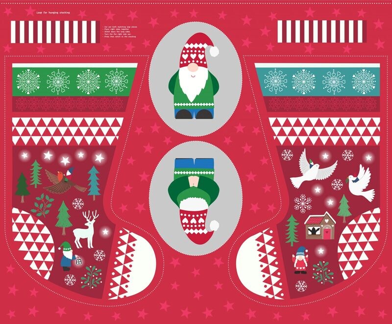 Large Christmas Stocking - Hygge - Panel - LAST ONE
