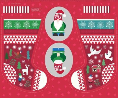 Large Christmas Stocking - Hygge - Panel - LAST ONE