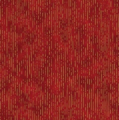 Scandi Stripe Red Metallic - Cotton - Oeko-Tex Standard - From Fat Quarter