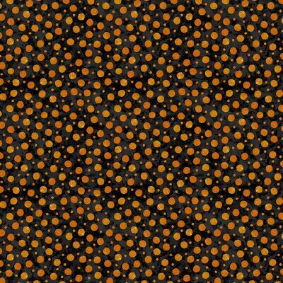 Halloween Spots Black - Cotton - From 0.5 Metre