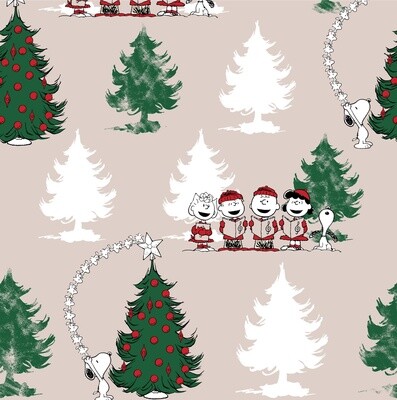 Snoopy Happy Christmas - Cotton - END BOLT 30 cm x 110 cm