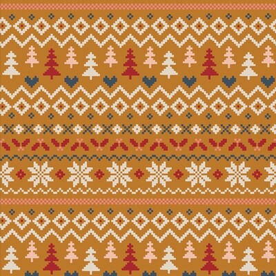 Christmas Scandi Stripe - Cotton - Oeko-Tex Standard 100 Fabric - END BOLT 115 CM X 110 CM