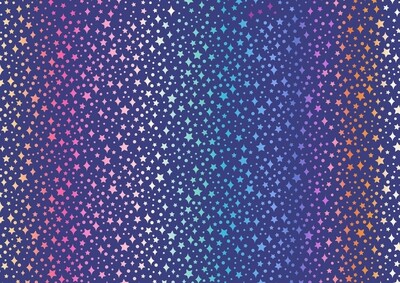 Rainbow Sparkles Blue - Cotton - From 0.5 Metre