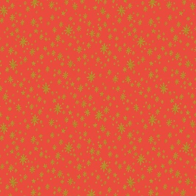 Stars Red Metallic - By Rifle Paper Co for Cotton & Steel - Cotton - END BOLT 72 cm x 110 cm
