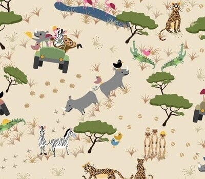 Safari Animals - Cotton - Oeko-Tex Standard - From 0.5 Metre