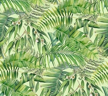 Palms Green - Cotton - From 0.5 Metre