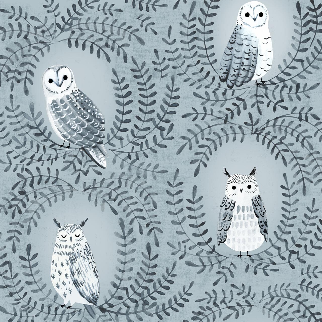 Nightfall Owls - Cotton - From Fat Quarter