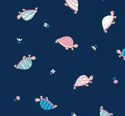 Turtles Blue - Cotton - From 0.5 Metre